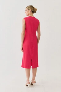 Vestido Midi Regata Decote Assimétrico Franzidos