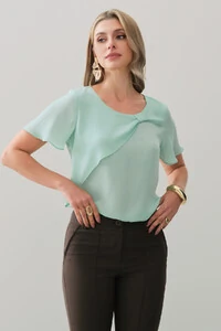 Blusa Transpassada Laço