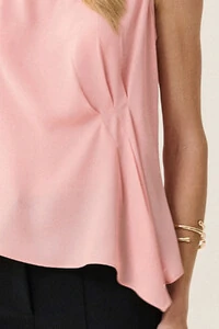 Regata Assimétrica Drapeada Pregas Triple