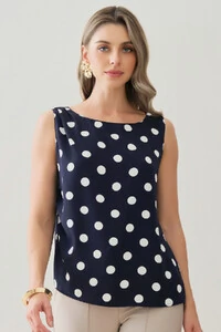 Regata Assimétrica Poa Cintura Direita Pregas