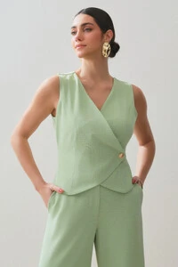 Conjunto de Alfaiataria de Colete e Pantalona Gold