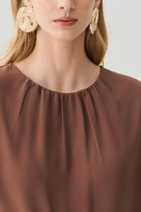 Blusa Decote Franizido