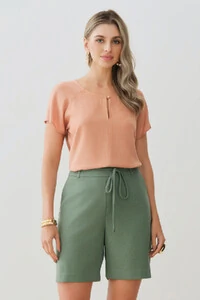 Shorts de Alfaiataria Cinto Fino