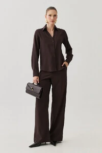 Conjunto de Alfaiataria de Camisa Manga Longa e Calça Reta