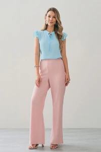 Regata Gola Baixa Laço Ombro Babado