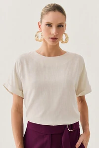 Blusa Manga Morcego Dobrada