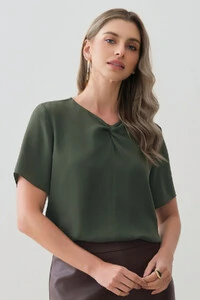 Blusa Decote V Torcido