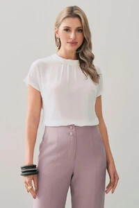 Blusa Manga Morcego Gola Baixa