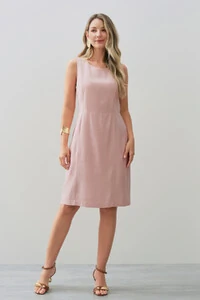 Vestido de Linho Recortes