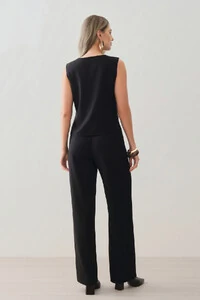 Conjunto de Camisa Regata Assimétrica Pence Mini Botões Gold