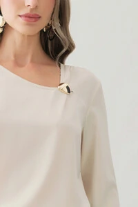 Blusa Decote V Assimétrico Gold