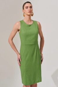 Vestido de Linho Recortes