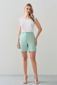 Regata Decote Quadrado Recortes Babado Laço Costas