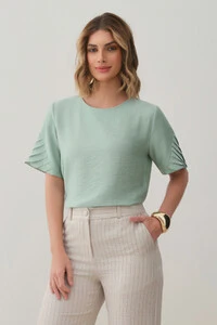 Blusa Manga Preguinhas