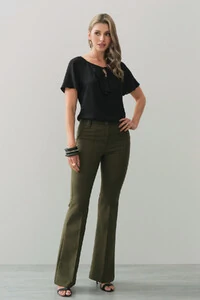 Calça flare double