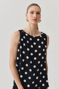 Regata Assimétrica Poa Cintura Direita Pregas