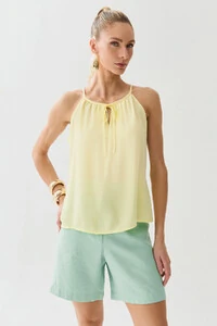 Alcinha Frente Única Decote Gota Laço