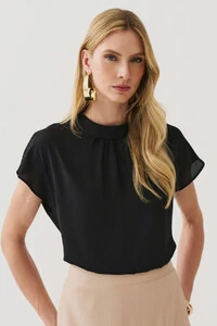 Blusa Manga Morcego Gola Baixa