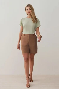 Blusa Manga Morcego Ombro Nervuras Quadruple