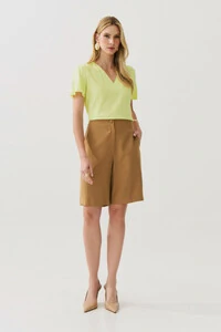 Blusa Decote V Recortes Laterais