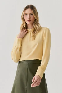 Blusa Manga Longa Punho Double Gola Dobrada