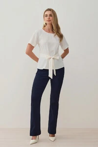 Blusa Manga Raglan Cinto Embutido