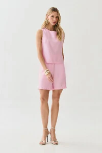 Conjunto de Blusa Regata Pence e Shorts Botão Forrado