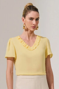 Blusa Decote V Babadinho