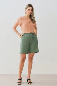 Shorts de Alfaiataria Cinto Fino