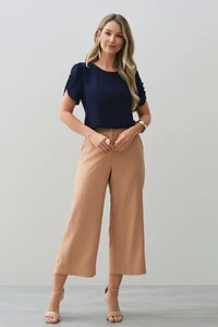Blusa Manga Mini Botões Forrados Triple