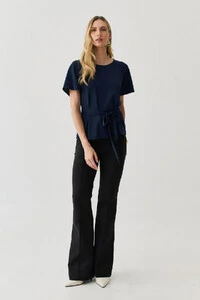 Blusa Manga Raglan Cinto Embutido