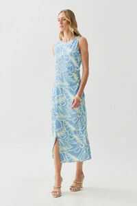 Vestido Midi Regata Assimétrico Transpassado Folhagem Um Ombro Torcido Lateral Franzida