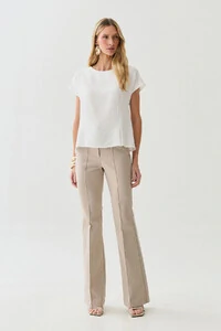 Blusa Acinturada Manga Morcego Pregas