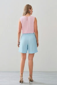 Regata Assimétrica Decote V Ombro Pregas