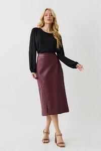 Blusa Manga Longa Ombro Recortes Double