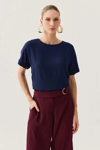 Blusa Manga Morcego Dobrada