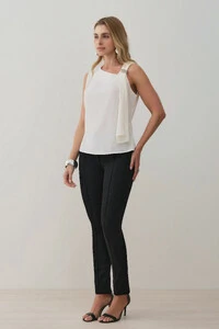 Calça Cigarrete de Alfaiataria Double Nervura