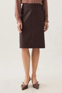 Saia de Couro Recortes