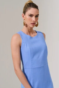 Vestido de Linho Recortes