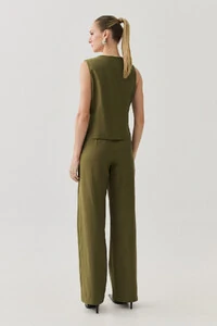 Conjunto de Camisa Regata Assimétrica Pence Mini Botões Gold