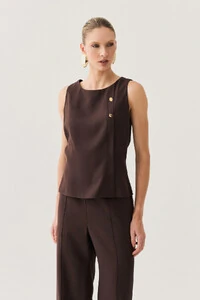 Conjunto de Regata Prega Gold Double e Calça Reta Nervura