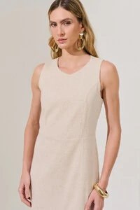 Vestido de Linho Recortes