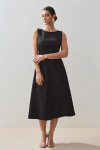 Vestido Midi Regata de Alfaiataria Recortes