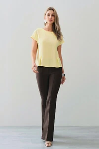 Blusa Acinturada Manga Morcego Pregas