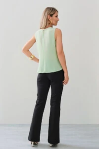 Regata Assimétrica Drapeada Pregas Triple