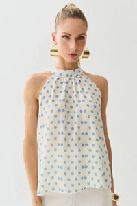 Regata Frente Única Poa Gola Baixa