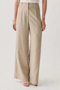 Pantalona Passante Double Prega Botão Forrado
