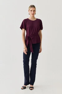 Blusa Manga Raglan Cinto Embutido