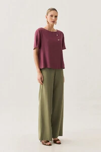 Blusa Prega Botões Gold Double