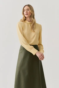 Blusa Manga Longa Punho Double Gola Dobrada
